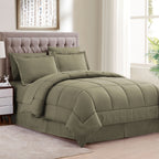Parure de lit alternative 8 pièces en tissu doux Dobby avec draps