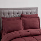 Parure de lit alternative 8 pièces en tissu doux Dobby avec draps