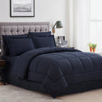 Parure de lit alternative 8 pièces en tissu doux Dobby avec draps