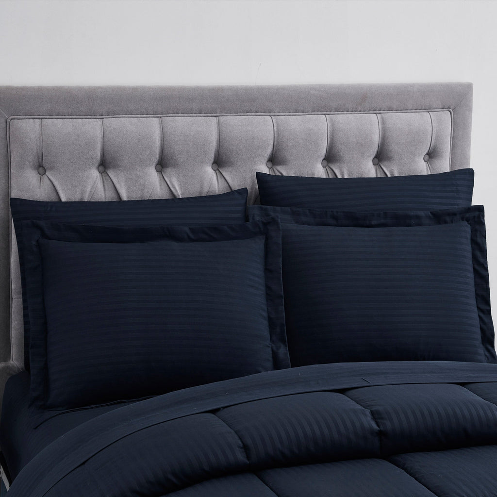 Parure de lit alternative 8 pièces en tissu doux Dobby avec draps