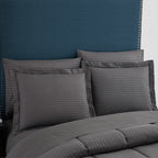 Parure de lit alternative 8 pièces en tissu doux Dobby avec draps