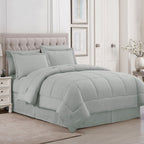 Parure de lit alternative 8 pièces en tissu doux Dobby avec draps