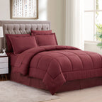 Parure de lit alternative 8 pièces en tissu doux Dobby avec draps