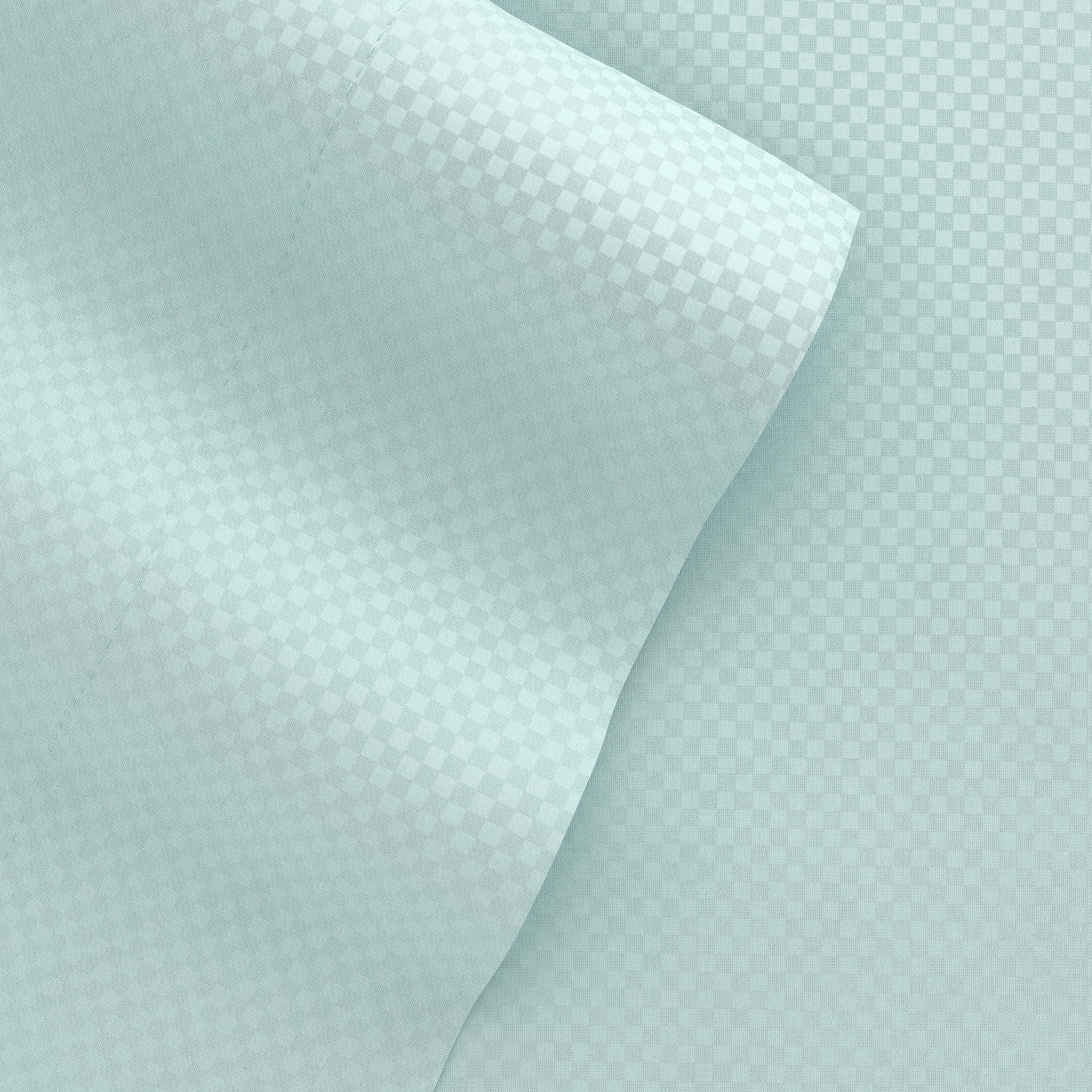 Ensemble de draps à poche profonde Soft Essentials doublement brossé à carreaux gaufrés, 4 pièces