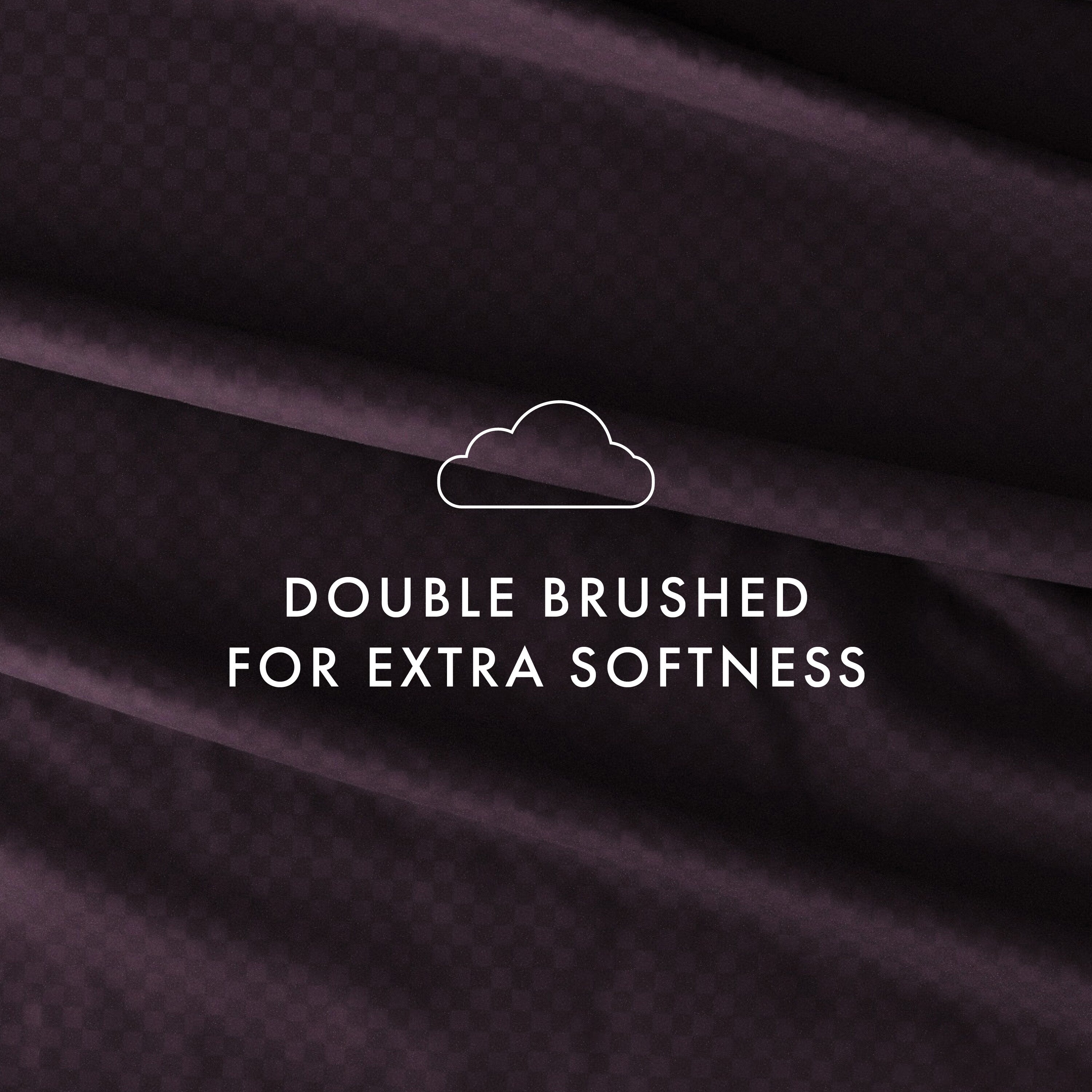 Ensemble de draps à poche profonde Soft Essentials doublement brossé à carreaux gaufrés, 4 pièces