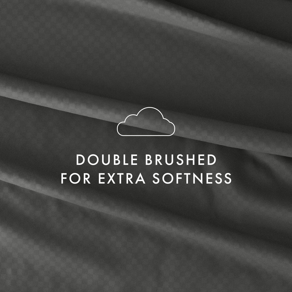 Ensemble de draps à poche profonde Soft Essentials doublement brossé à carreaux gaufrés, 4 pièces