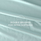 Ensemble de draps à poche profonde Soft Essentials doublement brossé à carreaux gaufrés, 4 pièces