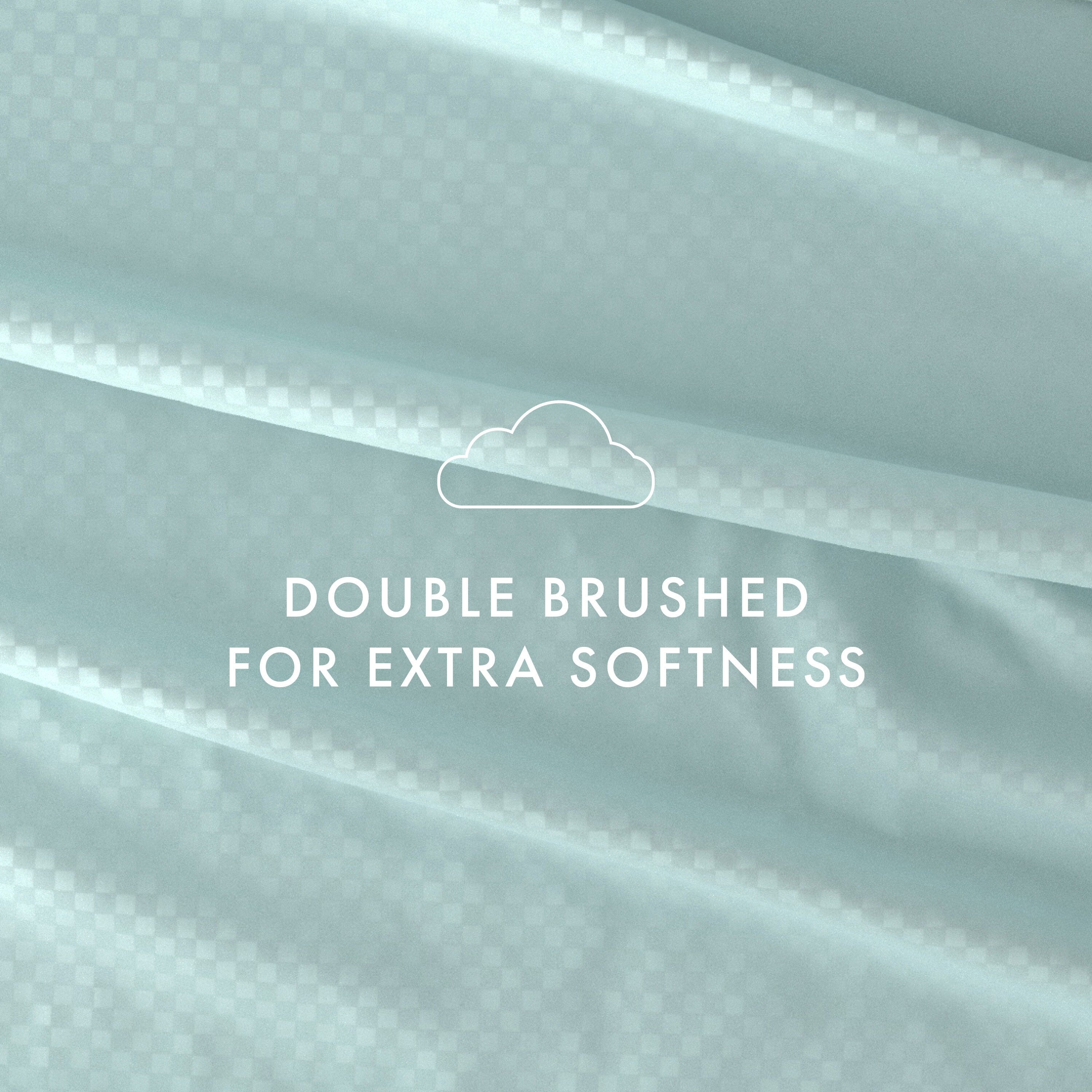 Ensemble de draps à poche profonde Soft Essentials doublement brossé à carreaux gaufrés, 4 pièces