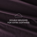 Ensemble de draps à poche profonde Soft Essentials doublement brossé à carreaux gaufrés, 4 pièces