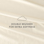 Ensemble de draps à poche profonde Soft Essentials doublement brossé à carreaux gaufrés, 4 pièces