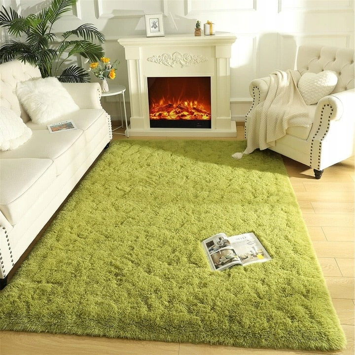 Tapis d'intérieur doux et moelleux, moderne et moelleux - 4' x 5,3'