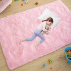Tapis d'intérieur doux et moelleux, moderne et moelleux - 4' x 5,3'