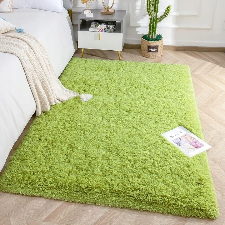 Tapis d'intérieur doux et moelleux, moderne et moelleux - 4' x 5,3'