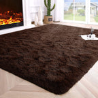 Tapis d'intérieur doux et moelleux, moderne et moelleux - 4' x 5,3'