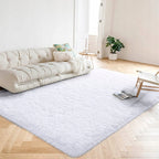 Tapis d'intérieur doux et moelleux, moderne et moelleux - 4' x 5,3'