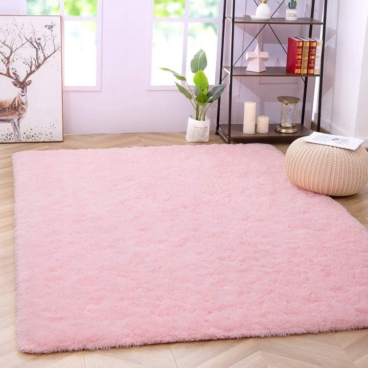 Tapis d'intérieur doux et moelleux, moderne et moelleux - 4' x 5,3'