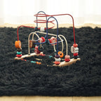 Tapis d'intérieur doux et moelleux, moderne et moelleux - 4' x 5,3'