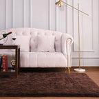 Tapis d'intérieur doux et moelleux, moderne et moelleux - 4' x 5,3'