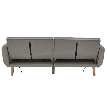Canapé-lit futon convertible rembourré Sogndal à dossier divisé avec ports de chargement USB par iNSPIRE Q Modern