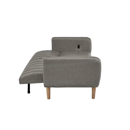 Canapé-lit futon convertible rembourré Sogndal à dossier divisé avec ports de chargement USB par iNSPIRE Q Modern