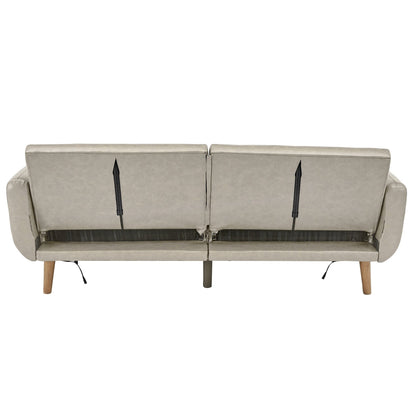 Canapé-lit futon convertible rembourré Sogndal à dossier divisé avec ports de chargement USB par iNSPIRE Q Modern
