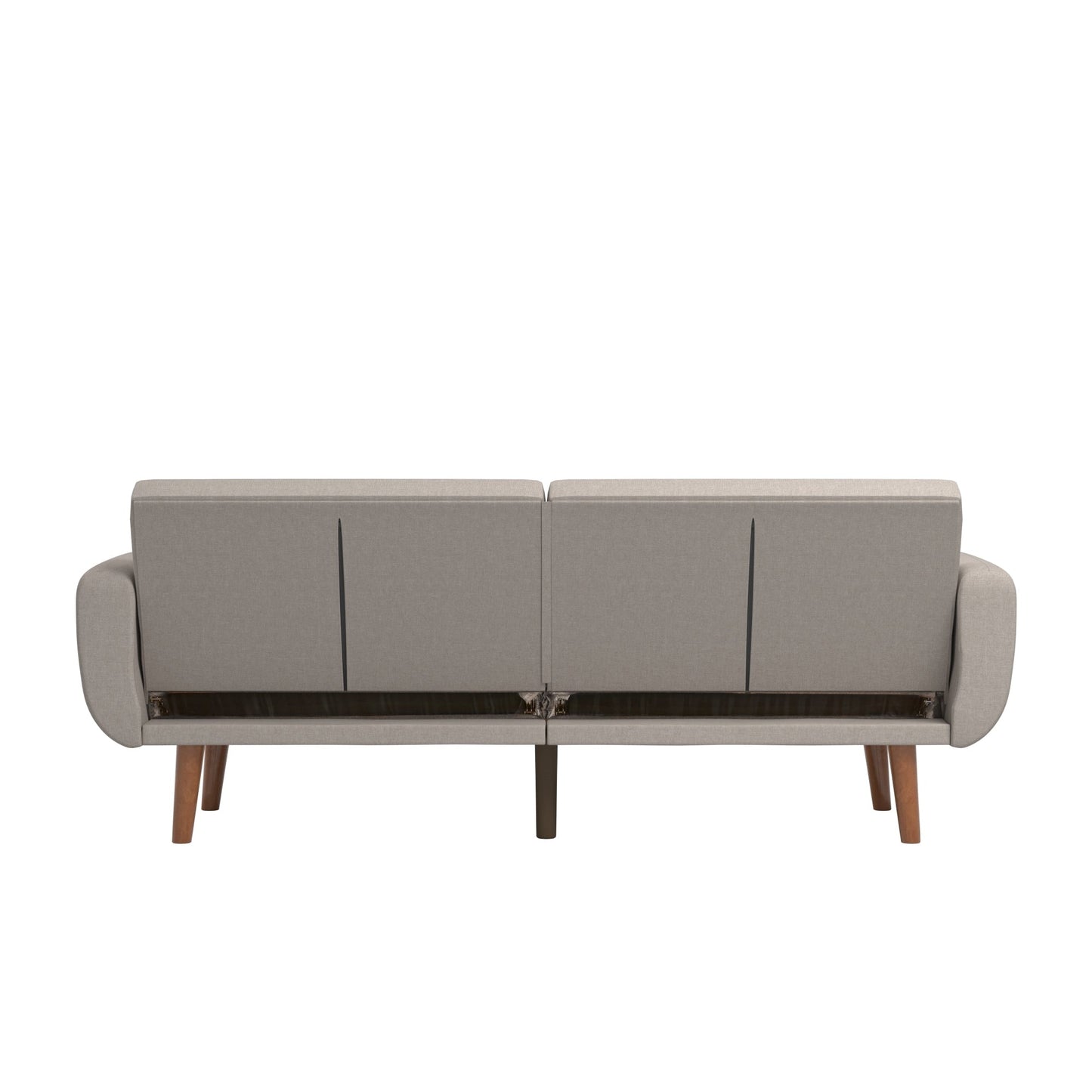 Canapé-lit futon convertible rembourré Sogndal à dossier divisé avec ports de chargement USB par iNSPIRE Q Modern