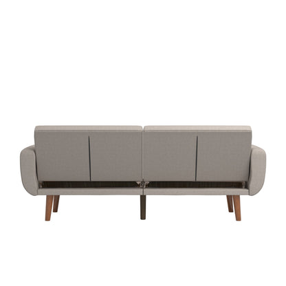 Canapé-lit futon convertible rembourré Sogndal à dossier divisé avec ports de chargement USB par iNSPIRE Q Modern