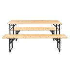 Ensemble de salle à manger de pique-nique pliant en bois massif