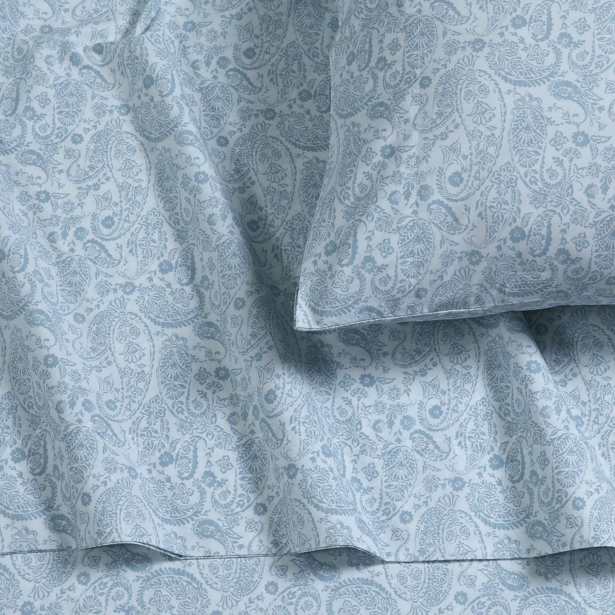 Parure de draps en percale de coton 300 fils, unie ou imprimée, à poches extra profondes