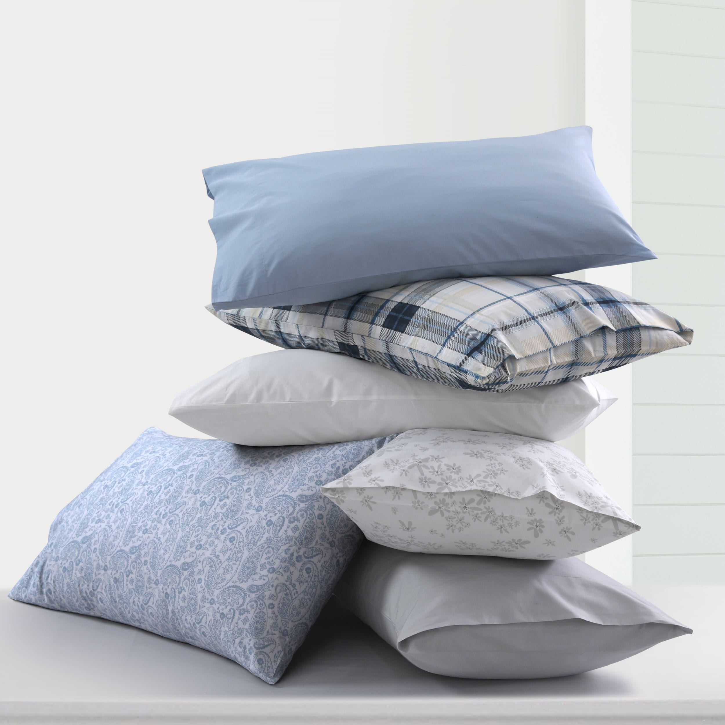 Parure de draps en percale de coton 300 fils, unie ou imprimée, à poches extra profondes