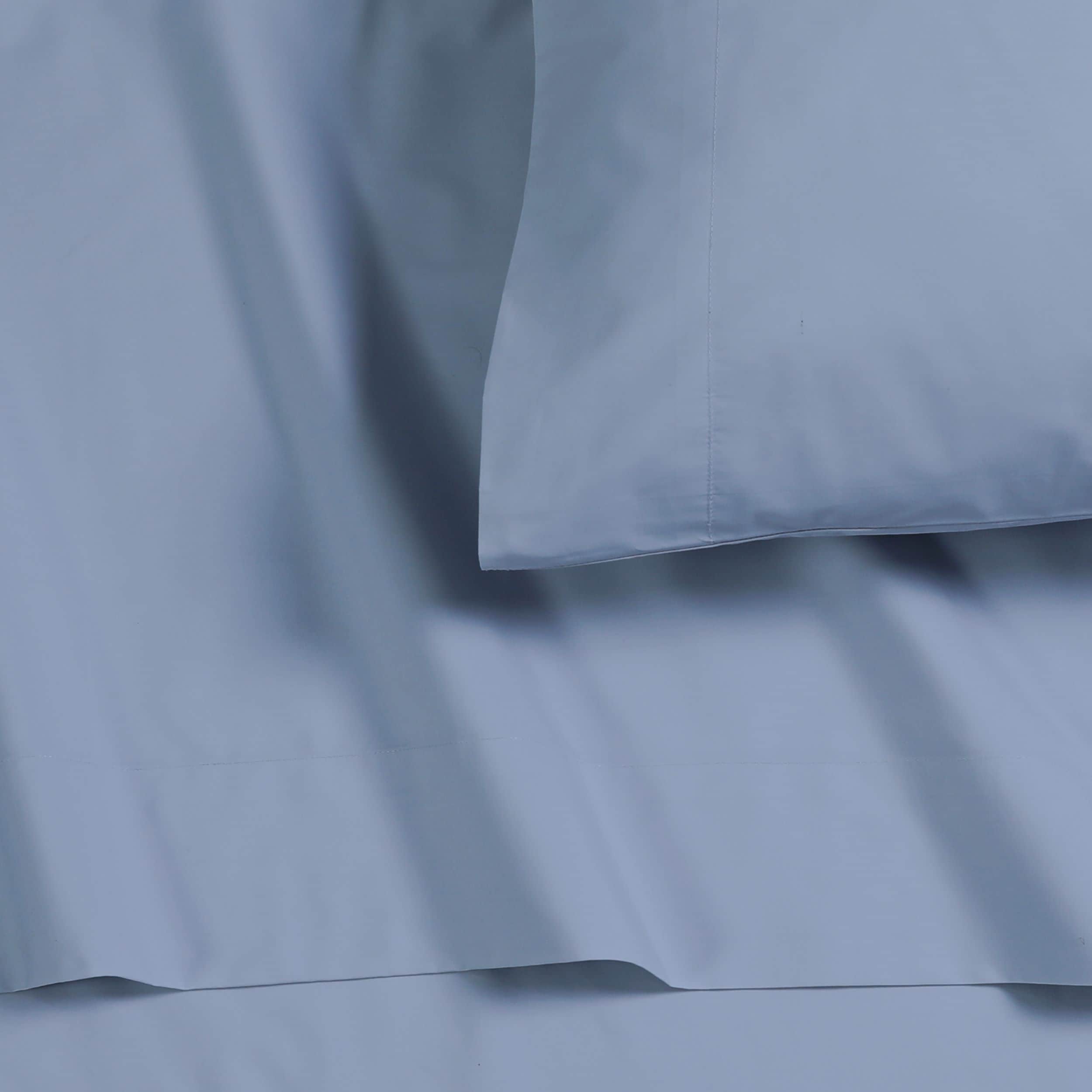 Parure de draps en percale de coton 300 fils, unie ou imprimée, à poches extra profondes