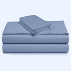 Parure de draps en percale de coton 300 fils, unie ou imprimée, à poches extra profondes