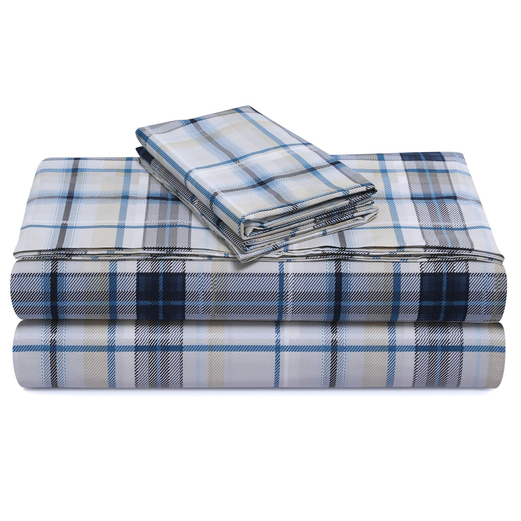 Parure de draps en percale de coton 300 fils, unie ou imprimée, à poches extra profondes