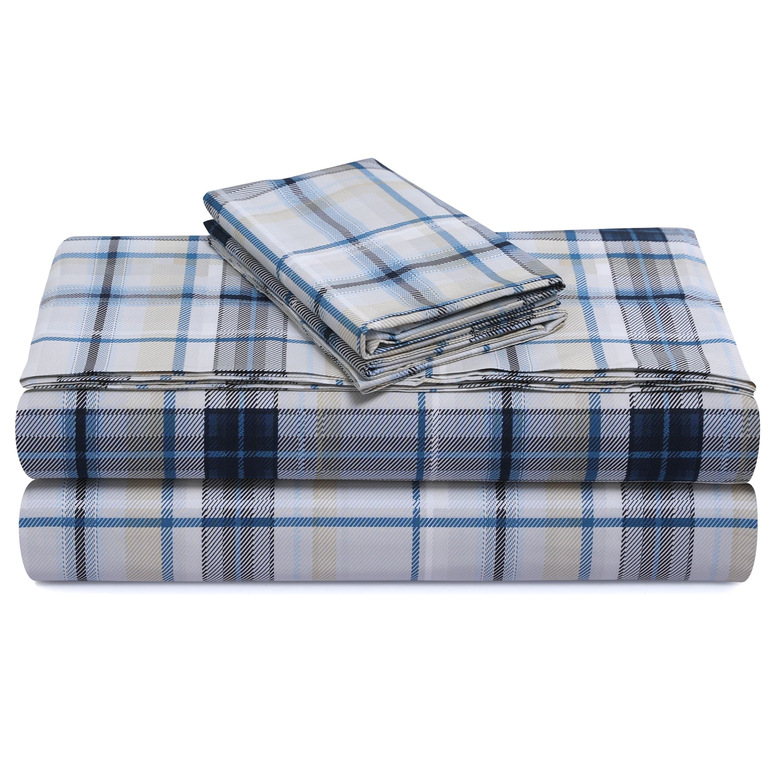 Parure de draps en percale de coton 300 fils, unie ou imprimée, à poches extra profondes