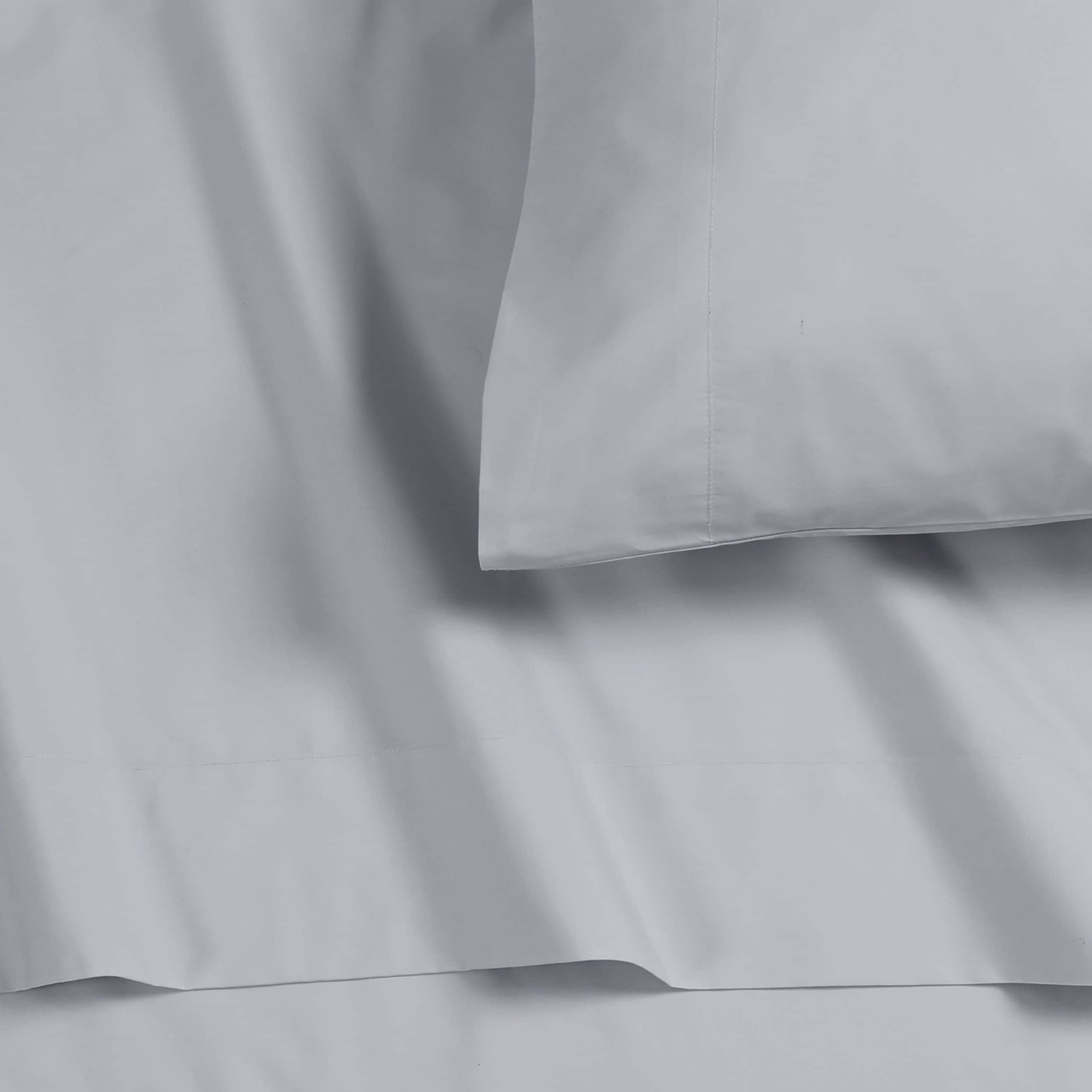 Parure de draps en percale de coton 300 fils, unie ou imprimée, à poches extra profondes