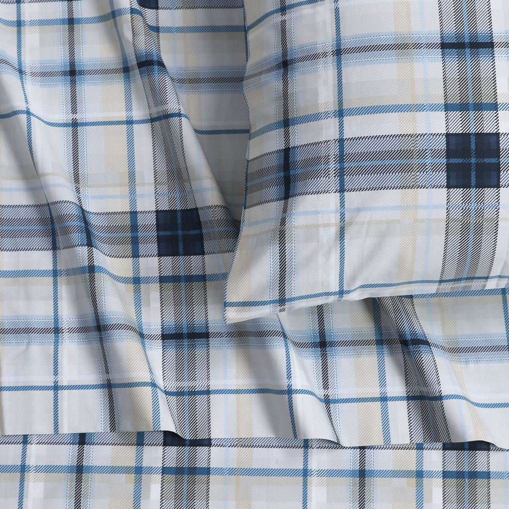 Parure de draps en percale de coton 300 fils, unie ou imprimée, à poches extra profondes