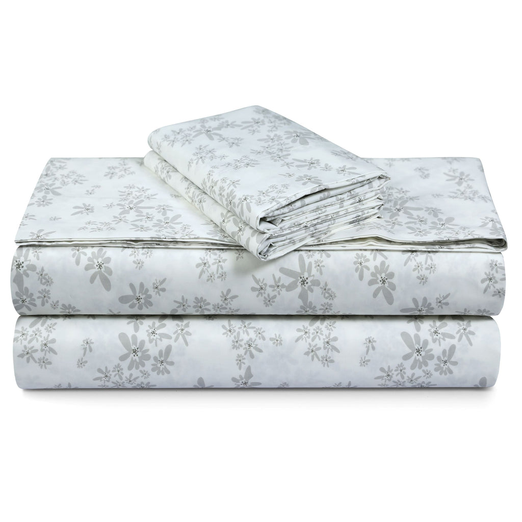 Parure de draps en percale de coton 300 fils, unie ou imprimée, à poches extra profondes