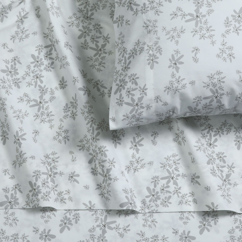 Parure de draps en percale de coton 300 fils, unie ou imprimée, à poches extra profondes