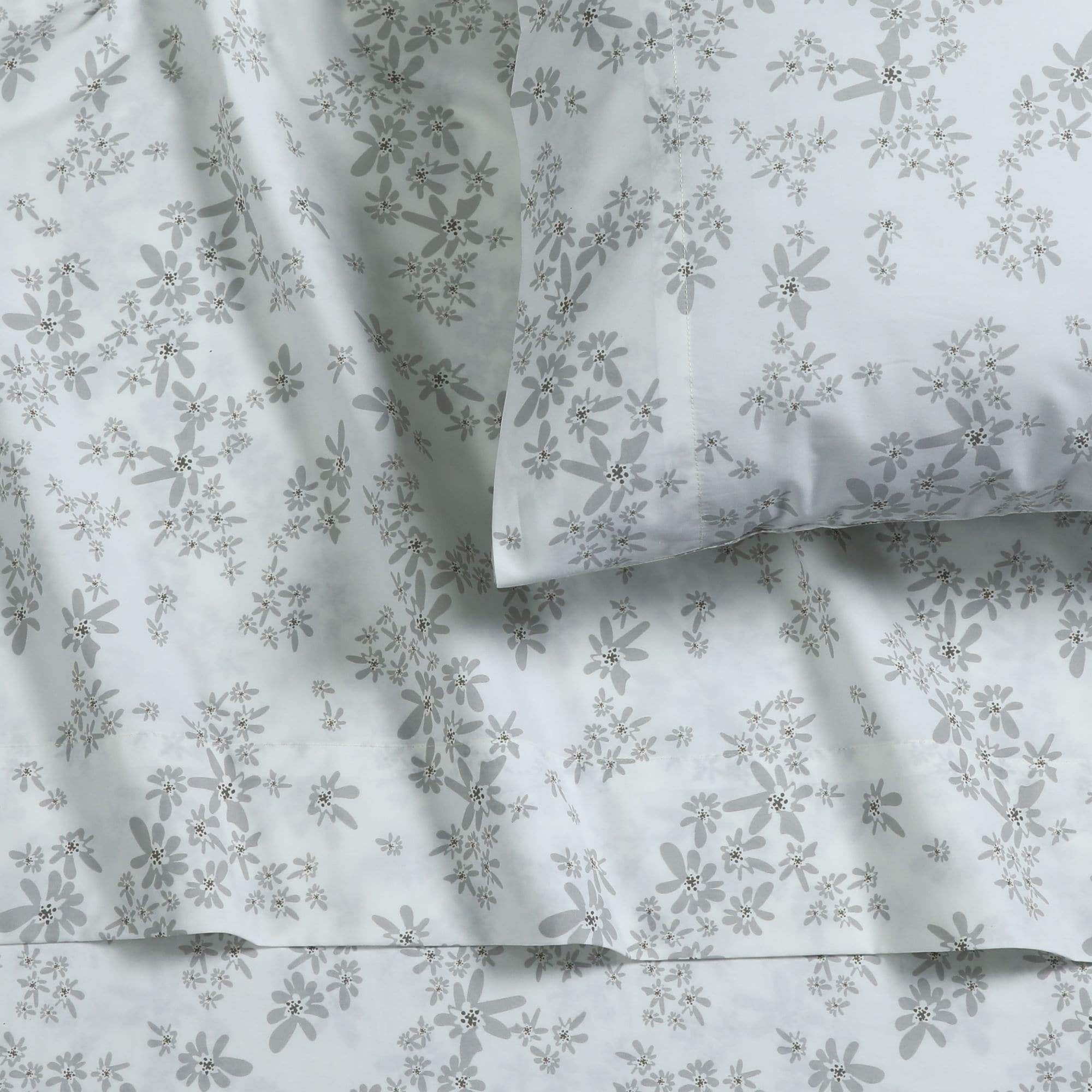 Parure de draps en percale de coton 300 fils, unie ou imprimée, à poches extra profondes
