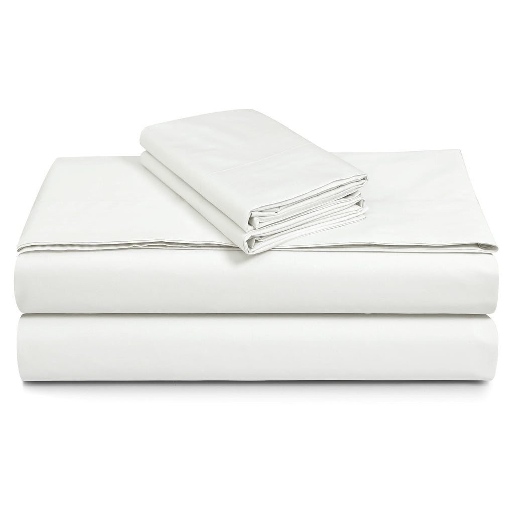 Parure de draps en percale de coton 300 fils, unie ou imprimée, à poches extra profondes