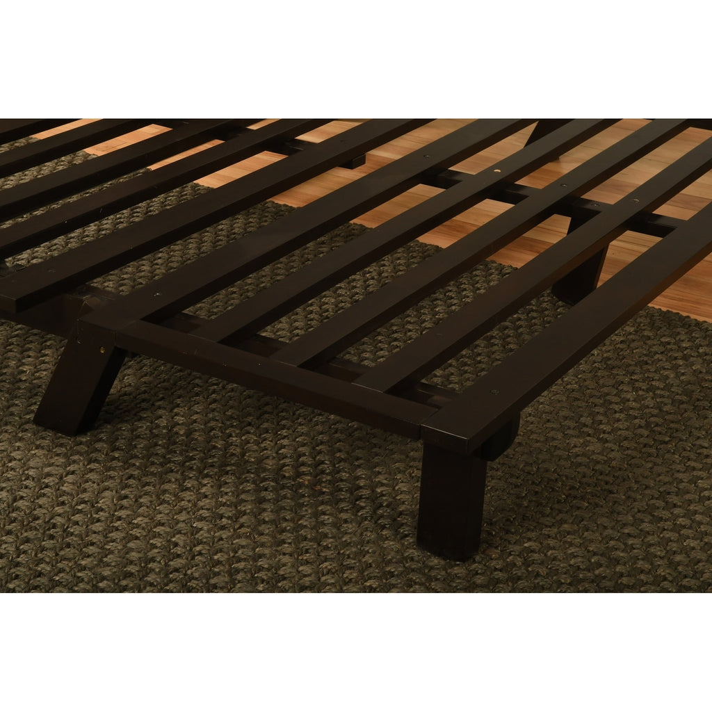 Cadre de futon Somette Carson en finition Java (matelas non inclus)