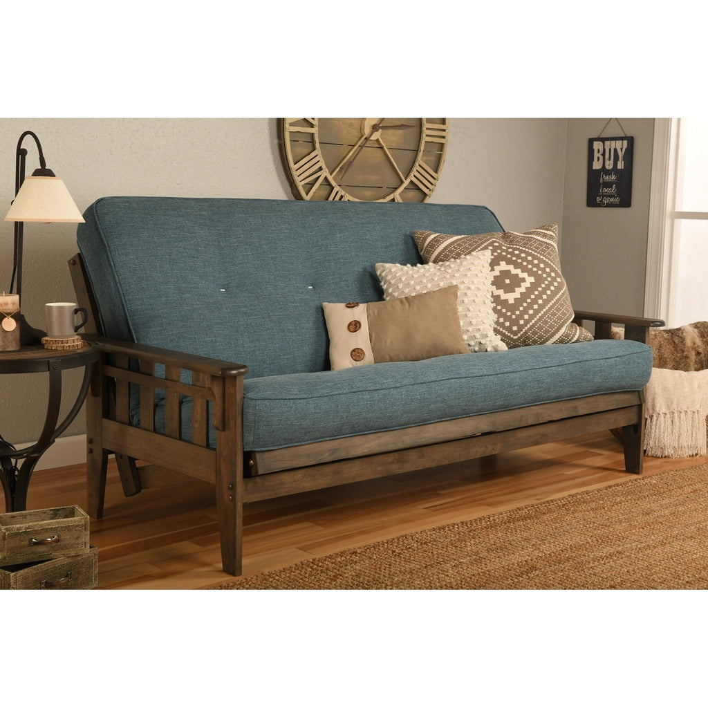 Ensemble futon rustique Somette Tucson pleine grandeur en noyer avec matelas