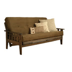 Ensemble futon rustique Somette Tucson pleine grandeur en noyer avec matelas