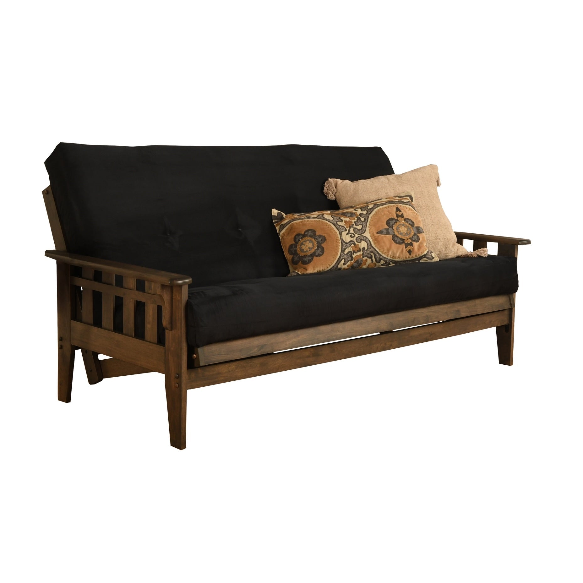 Ensemble futon rustique Somette Tucson pleine grandeur en noyer avec matelas