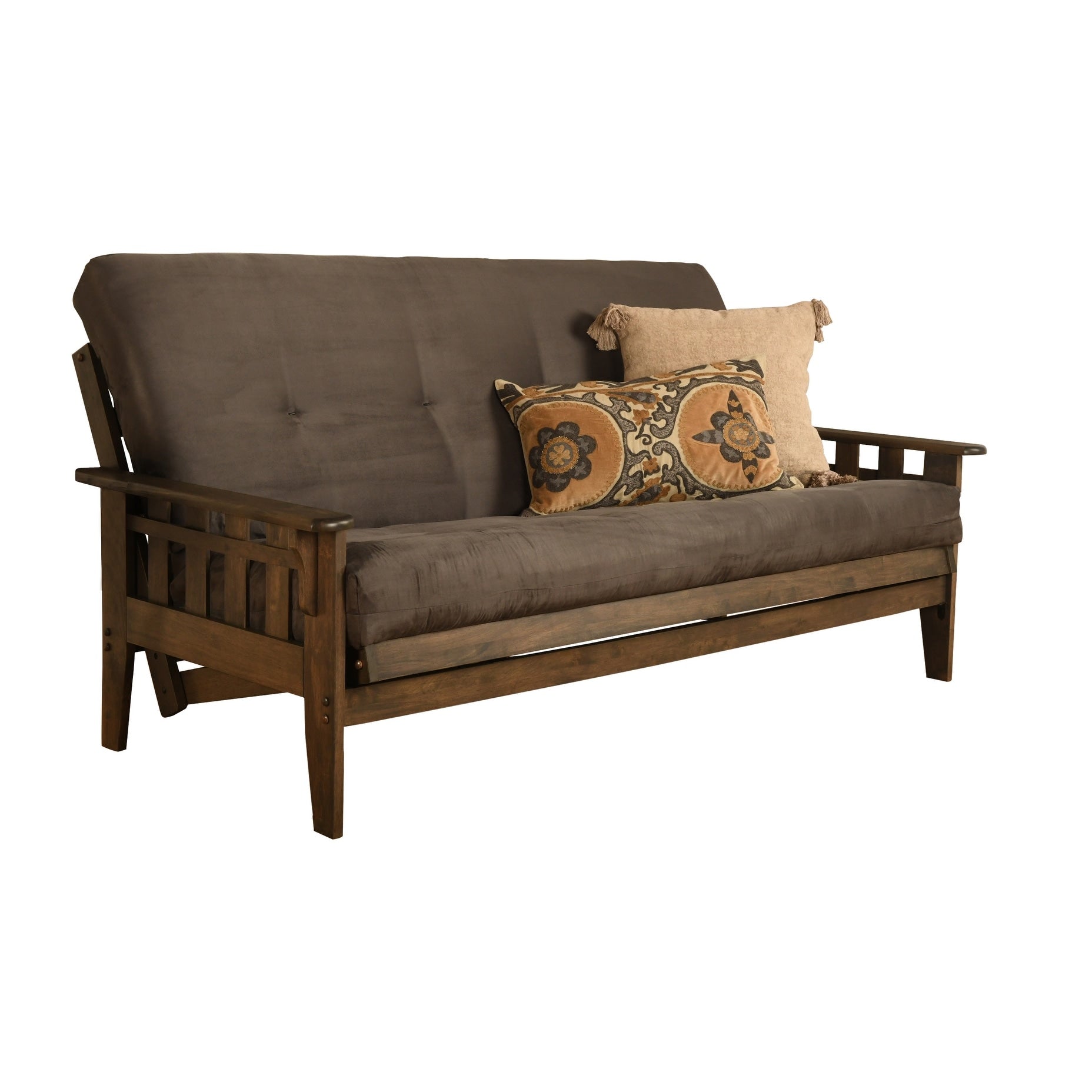 Ensemble futon rustique Somette Tucson pleine grandeur en noyer avec matelas