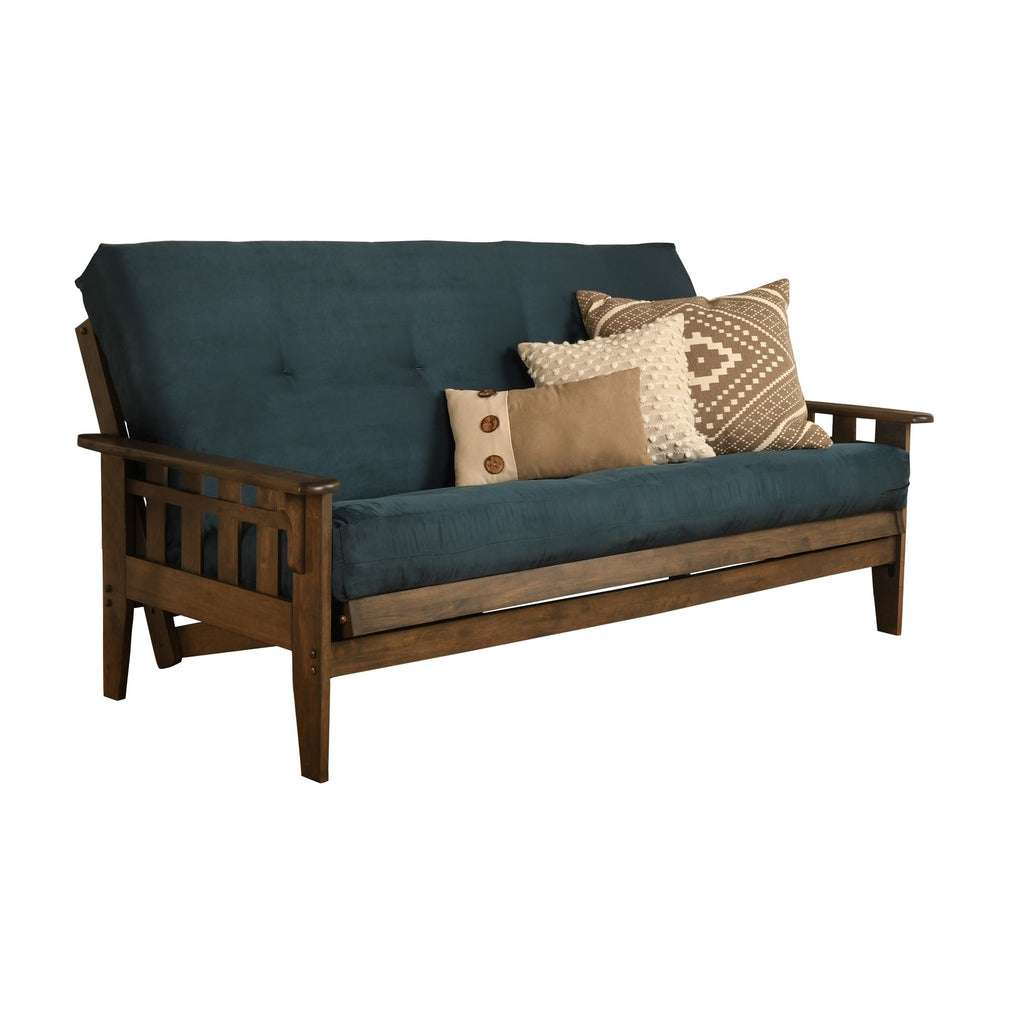 Ensemble futon rustique Somette Tucson pleine grandeur en noyer avec matelas