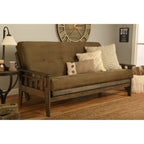 Ensemble futon rustique Somette Tucson pleine grandeur en noyer avec matelas