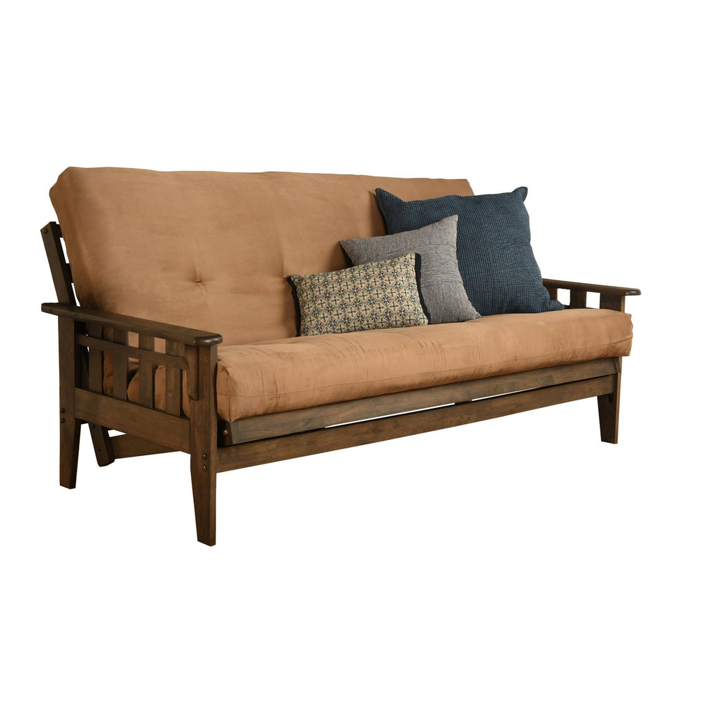 Ensemble futon rustique Somette Tucson pleine grandeur en noyer avec matelas