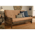 Ensemble futon rustique Somette Tucson pleine grandeur en noyer avec matelas
