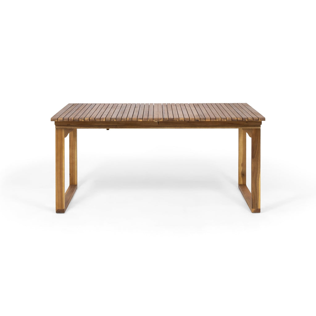 Ensemble de salle à manger d'extérieur extensible Sorrento en bois d'acacia, 9 pièces, par Christopher Knight Home
